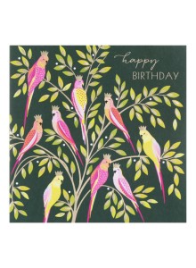 SAM138 Gift Card - Pink Parrots in Crowns